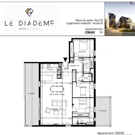 Villa BEZIERS (34500) 115.00m2  - 442 750 € 