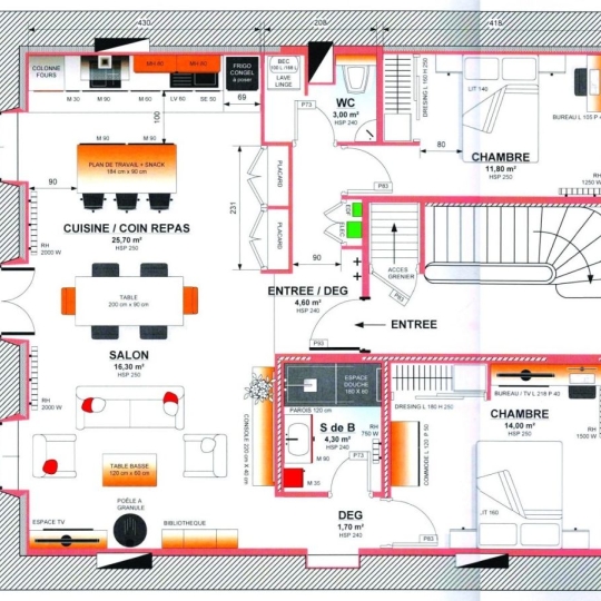 Appartement MASSIAC (15500) 82.00m2 167 000 € 