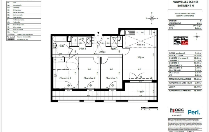 5 Pièces AIX-EN-PROVENCE (13100)  80 m2 354 100 € 