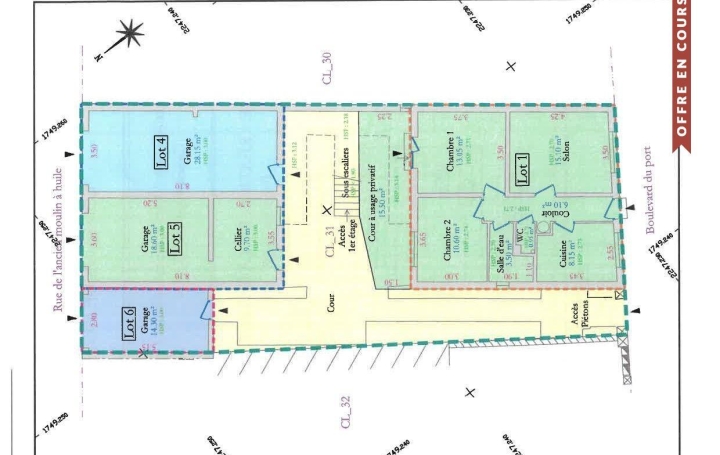 3 Pièces MEZE (34140)  57 m2 192 000 € 