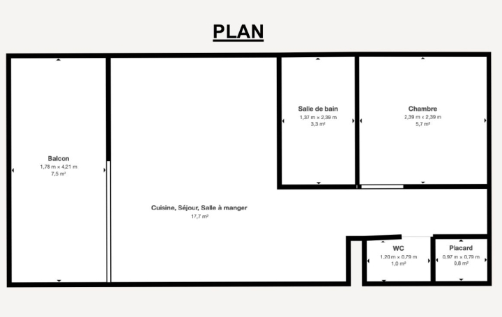 2 Pièces BALARUC-LES-BAINS (34540)  28 m2 102 900 € 