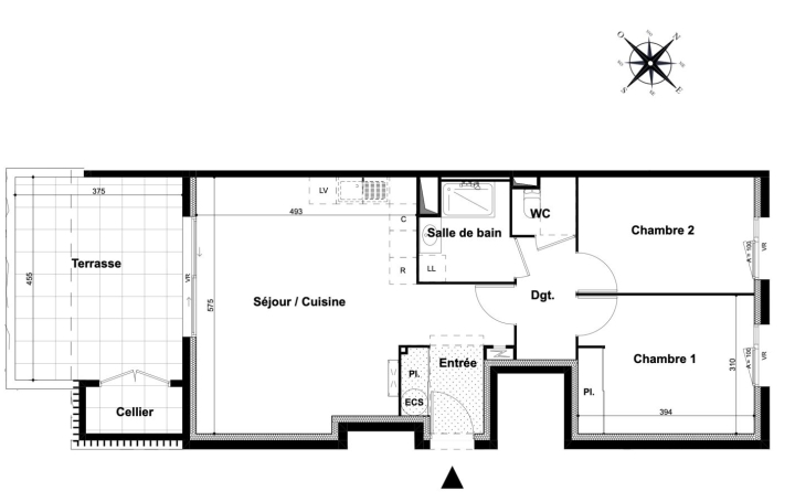 3 Pièces CLAPIERS (34830)  65 m2 329 000 € 