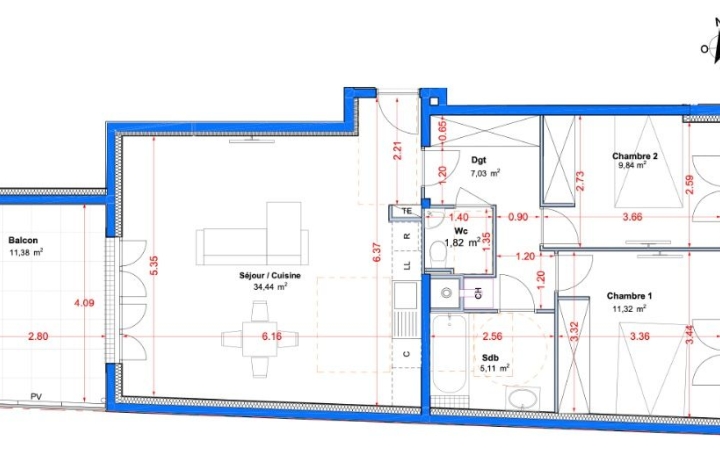 Réseau Immo-diffusion : Appartement P3  LE PERREUX-SUR-MARNE  69 m2 508 000 € 