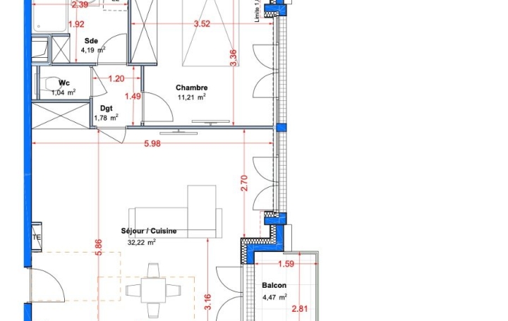 2 Pièces LE PERREUX-SUR-MARNE (94170)  51 m2 371 000 € 