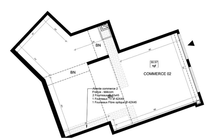 Local commercial PUTEAUX (92800)  72 m2 399 465 € 